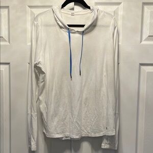 Under Armour White Hoodie with Blue Accents